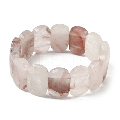Natural Ferruginous Quartz Beads Stretch Bracelets for Women Men BJEW-I323-02X-1