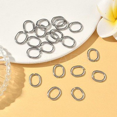 Tarnish Resistant 201 Stainless Steel Open Jump Rings X-STAS-M008-01-1