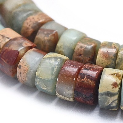 Natural Aqua Terra Jasper Beads Strands G-I213-08-6mm-1