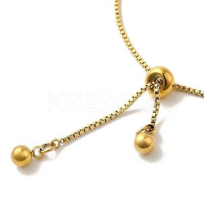 Rhinestine Column Link Slider Bracelet BJEW-K237-01G-1