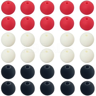 Rubberized Style Imitated Silicone Acrylic Beads MACR-PA0001-06C-05-1