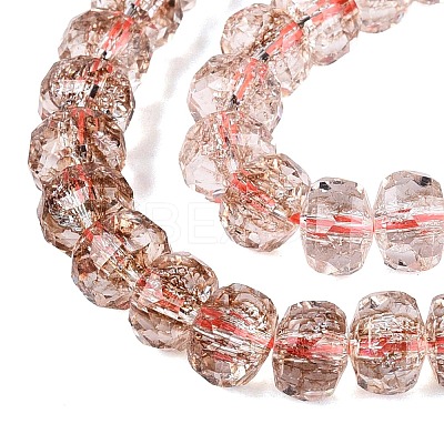 Crackle Transparent Glass Beads Strands GLAA-N068-03A-08-1