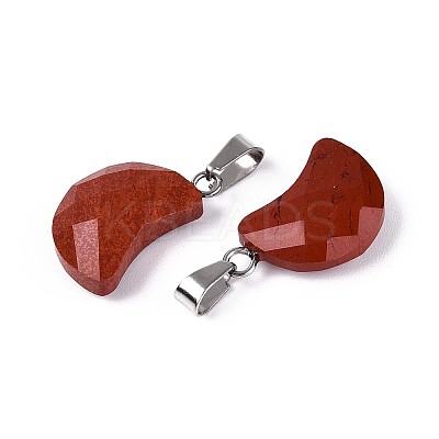 Natural Red Jasper Pendants G-N349-02H-P-1