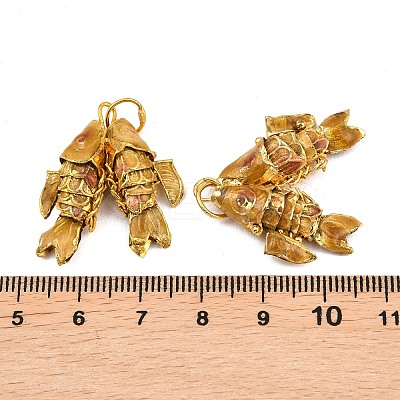 Brass Cloisonne Pendants KK-P251-A01-G-01-1