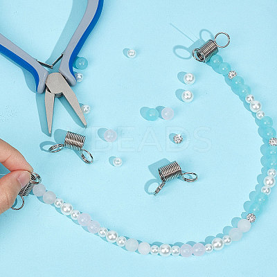 10Pcs 201 Stainless Steel Mini Spring Bead Clamps for Beading Jewelry Making TOOL-SC0001-49-1