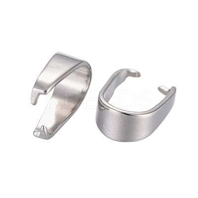 Tarnish Resistant 201 Stainless Steel Snap on Bails for Pendant Making X-STAS-K146-067-3x7mm-1
