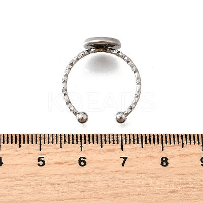 304 Stainless Steel Cuff Ring Components RJEW-H250-02C-P-1