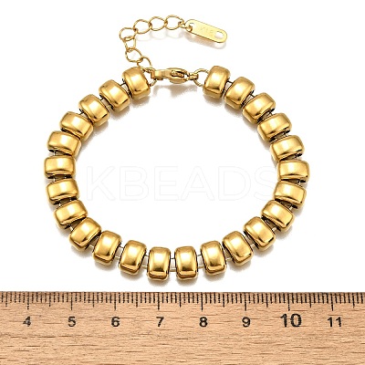304 Stainless Steel Rectangle Link Chain Braceletes for Women BJEW-R022-01G-1