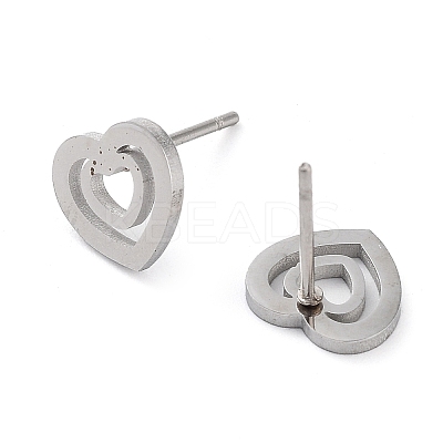 Non-Tarnish 304 Stainless Steel Stud Earrings EJEW-M242-02K-P-1