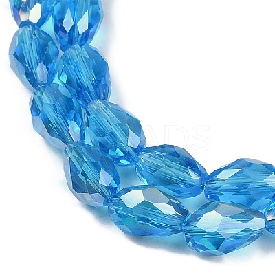 Transparent Electroplate Glass Beads Strands LS-EGLA-N013-T8mm-B17-1