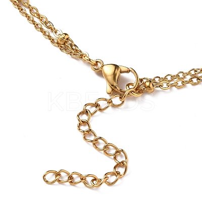 Ion Plating(IP) 304 Stainless Steel Multi-strand Anklets AJEW-AN00332-01-1