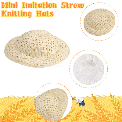 40Pcs Mini Cloth Doll Hats AJEW-SC0031-34C-1