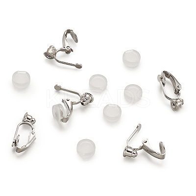 Brass Clip on Earring Findings DIY-TA0002-19P-1