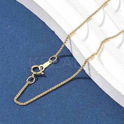 1/20 14K Gold Filled Wheat Chain Necklaces for Women Men NJEW-Z068-12G-1