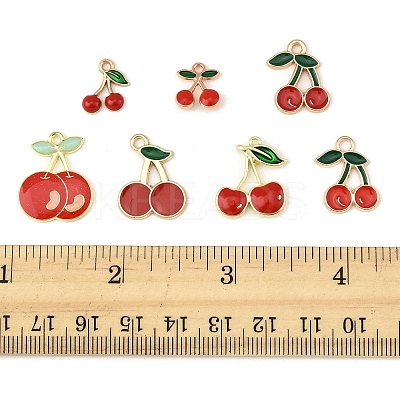 50Pcs 7 Styles Alloy Enamel Pendants ENAM-FS0003-19-1
