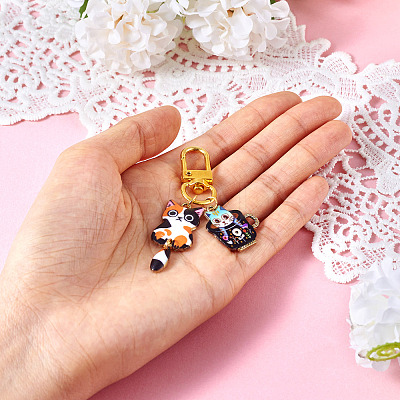 1Pc Alloy Enamel Pendant Decorations HJEW-TA0001-25-1