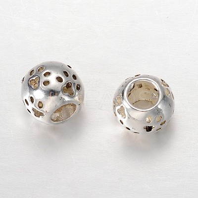 Rondelle Tibetan Style Alloy European Large Hole Beads X-MPDL-F017-11-1