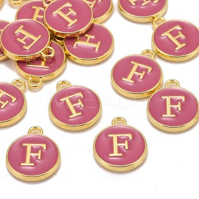 Golden Plated Alloy Enamel Charms ENAM-S118-08F-1