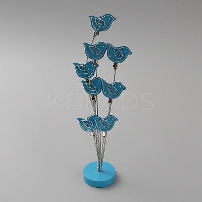 304 Stainless Steel Pigeon Name Card Holder AJEW-WH0010-29-1