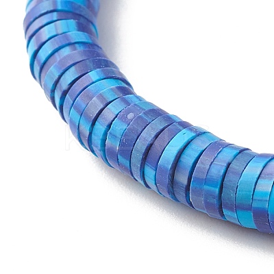 Handmade Polymer Clay Heishi Beads Stretch Bracelet BJEW-JB07392-1