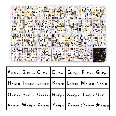 1260Pcs DIY Acrylic Bead Stretch Bracelets Kits for Children's Day DIY-YW0002-31-1