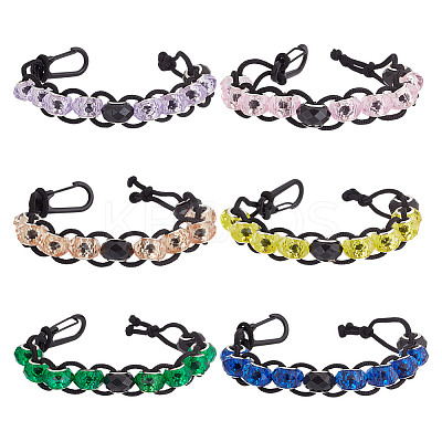 6Pcs Polyester & Spandex Cord & Resin Golf Beads Count Stroke Score Counter HJEW-DR00175-1