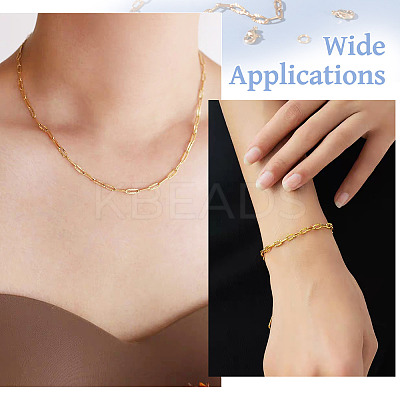 DIY 304 Stainless Steel Paperclip Chains Bracelet Necklace Making Kit DIY-TA0009-54-1