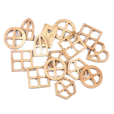 Wood Crafts Slices Miniature Ornaments PW-WG3C06A-01-1