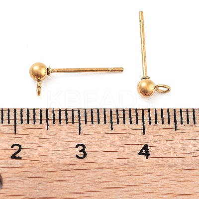 202 Stainless Steel Stud Earring Findings STAS-I324-01G-5mm-1