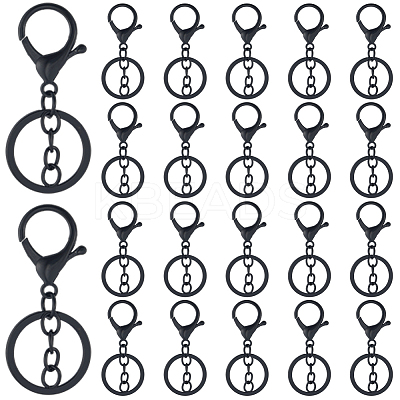 24Pcs Alloy Keychain Clasps KEYC-SC0001-82EB-1