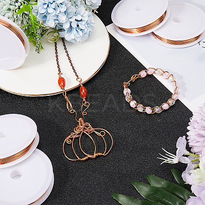 5 Rolls Copper Jewelry Craft Wire CWIR-SC0001-06-1