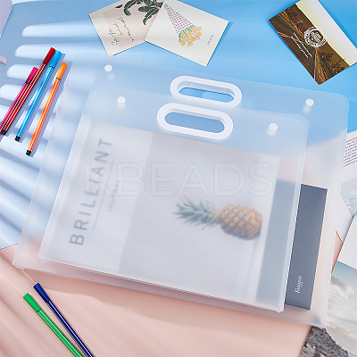 2Pcs 2 Styles PP Plastic Documents Pockets AJEW-FH0005-86A-1