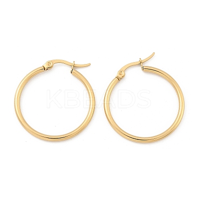 Ion Plating(IP) 304 Stainless Steel Hoop Earrings X-EJEW-N0016-11G-D-1