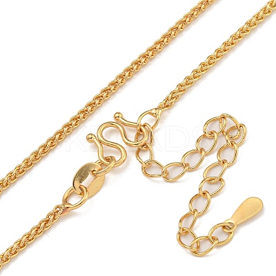 Brass Wheat Chain Necklaces for Women NJEW-U011-09G-1