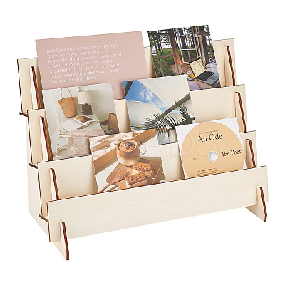3-Tier Assembled Wood Organizer Display Risers ODIS-WH0002-84-1