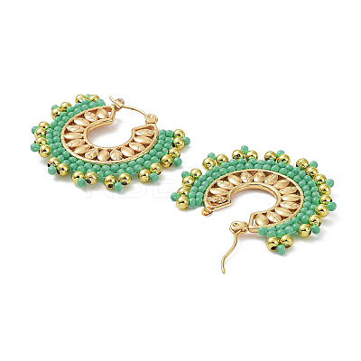 PVD Vacuum Plating 304 Stainless Steel Earrings STAS-D058-03G-01-1