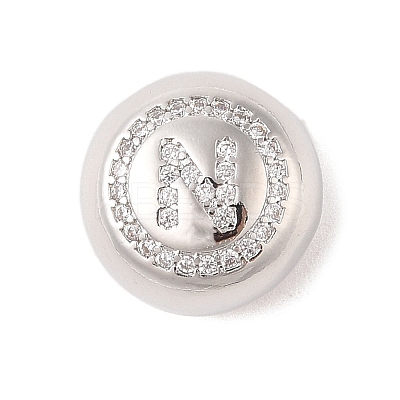 Rack Plating Brass & Cubic Zirconia Pendants KK-Z047-07P-N-RS-1