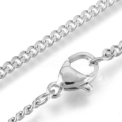 Non-Tarnish 304 Stainless Steel Necklace MAK-K004-11P-1