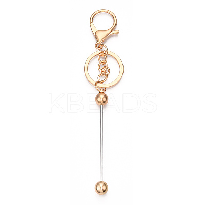 Alloy Bar Beadable Keychain for Jewelry Making DIY Crafts KEYC-A011-01KCG-1