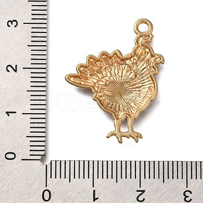 Thanksgiving Day Theme Rack Plating Alloy Enamel Pendants ENAM-S021-05G-A-1