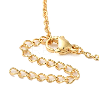 Real 18K Gold Plated Brass Micro Pave Clear Cubic Zirconia Pendant Necklaces for Women NJEW-K381-03B-B-1