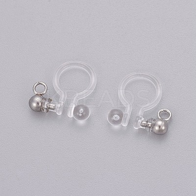 Transparent U Type Painless Prevent Allergy Resin Ear Clip X-KY-L005-02P-1