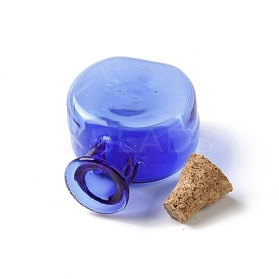 Flat Round Miniature Glass Bottles GLAA-H019-05C-1