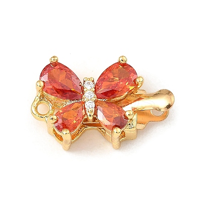 Brass Micro Pave Cubic Zirconia Box Clasps KK-G484-02G-1