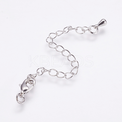 Long-Lasting Plated Brass Chain Extender KK-F711-10P-1