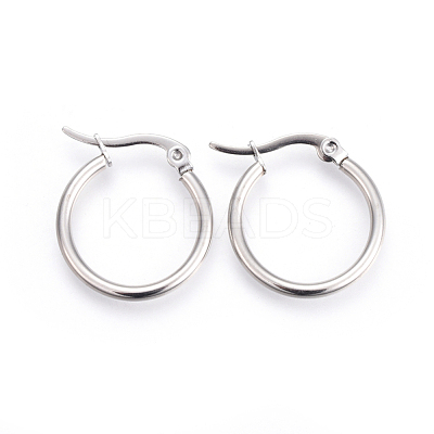 Tarnish Resistant 201 Stainless Steel Hoop Earrings EJEW-A052-19A-P-1