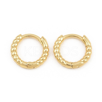 Brass Huggie Hoop Earrings KK-CBA8324-18D-G-1