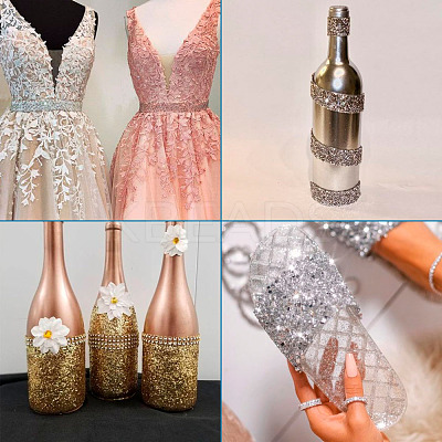 Glitter Resin Hotfix Rhinestone(Hot Melt Adhesive On The Back) OCOR-TA0002-02-40mm-1