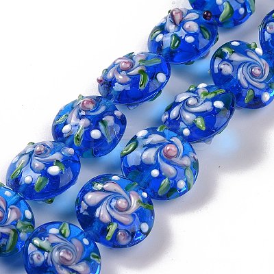 Handmade Bumpy Lampwork Beads Strands LAMP-K027-06H-1