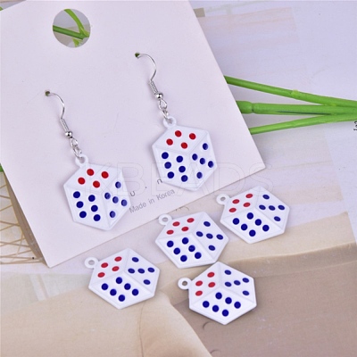 Spray Painted Alloy Pendants ENAM-I052-01-1